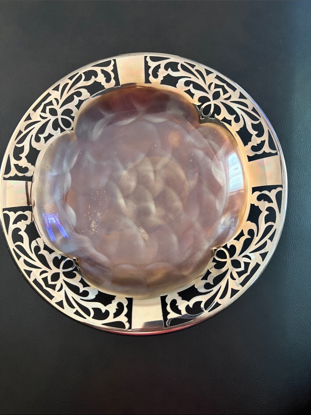 Silver plated serving bowl